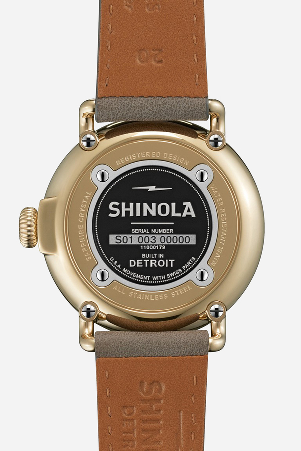 Shinola The Runwell 41mm in White & heather grey Shinola The Runwell 41mm in White & heather grey