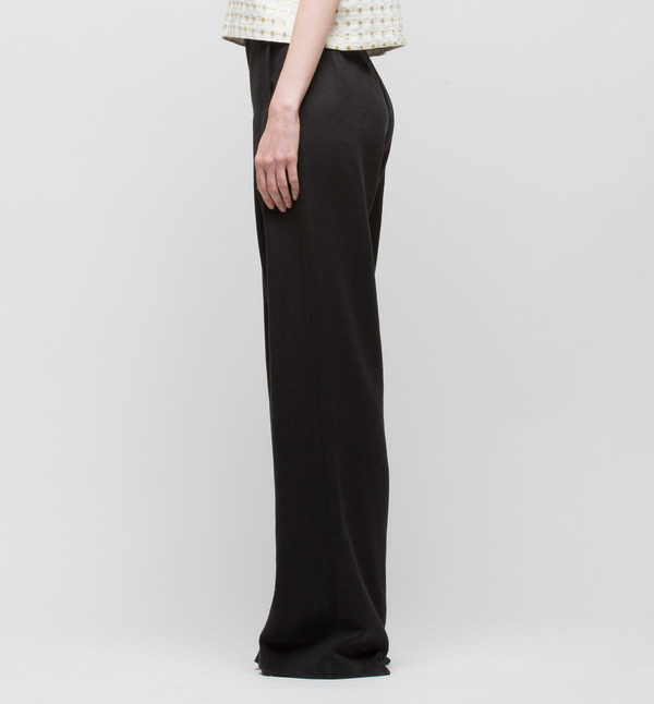 H. Fredriksson Pleat Long Pant Black H. Fredriksson Pleat Long Pant Black