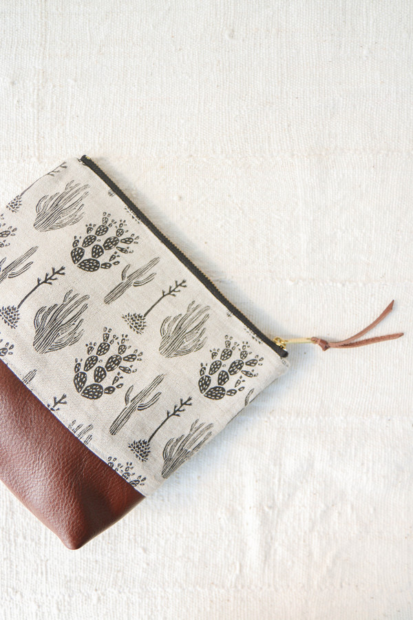 Amelie Mancini Cactus Large Zipper Case Amelie Mancini Cactus Large Zipper Case
