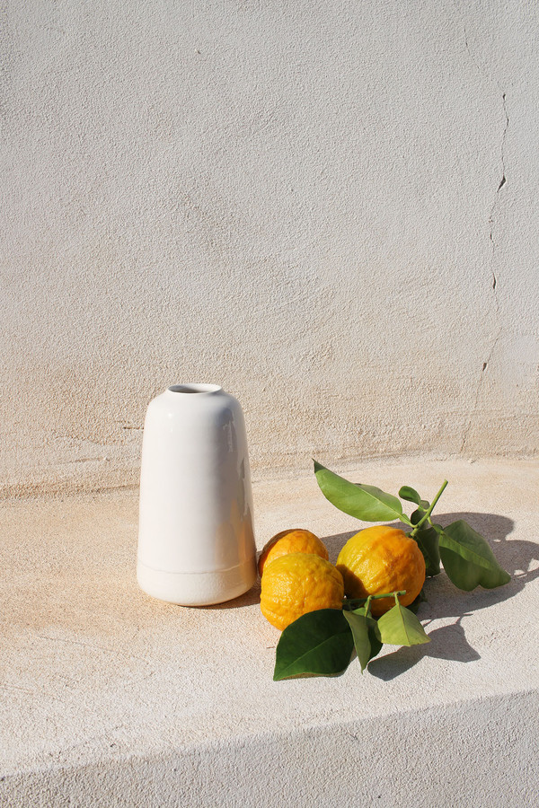 Pilar Vase in White Pilar Vase in White