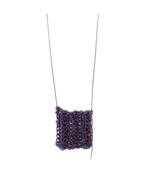 ARIELLE DE PINTO RIBBED DROP NECKLACE ARIELLE DE PINTO RIBBED DROP NECKLACE