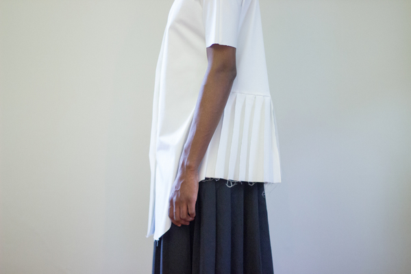 Alexa Stark Pleated Button Down Shirt Alexa Stark Pleated Button Down Shirt