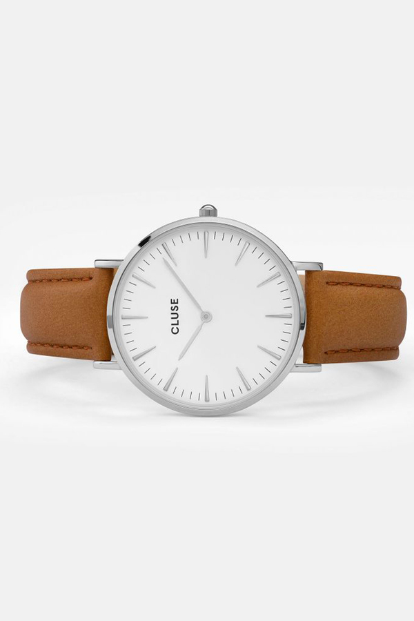 CLUSE WATCH La Boheme Silver White/Caramel CLUSE WATCH La Boheme Silver White/Caramel