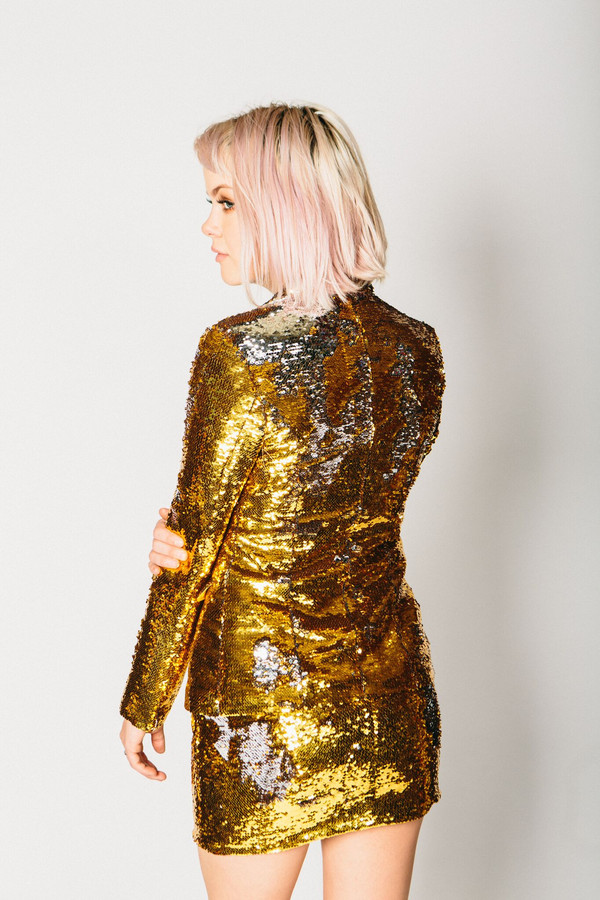 Any Old Iron Gold/Silver Sequin Suit Jacket Any Old Iron Gold/Silver Sequin Suit Jacket