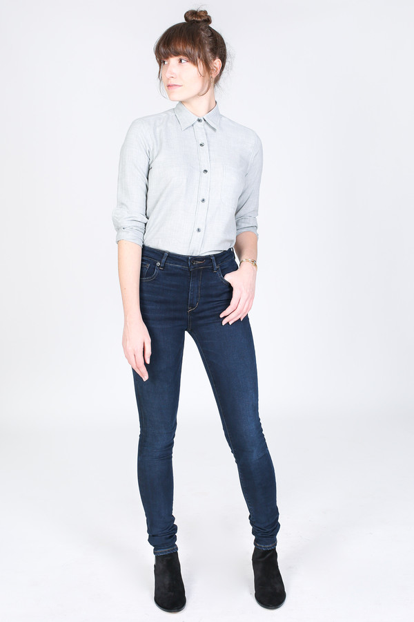 Vert & Vogue Laura Button-Up in Light Grey Vert & Vogue Laura Button-Up in Light Grey