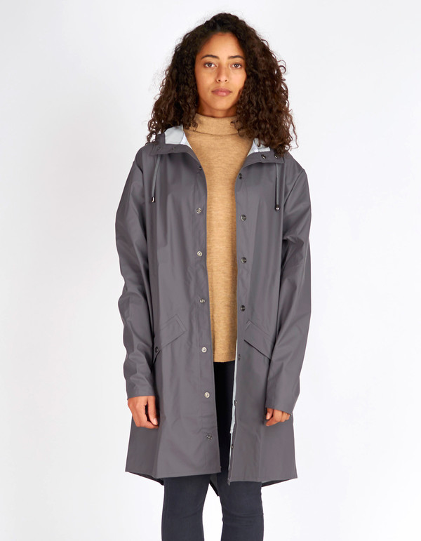 Rains Long Jacket Smoke Rains Long Jacket Smoke