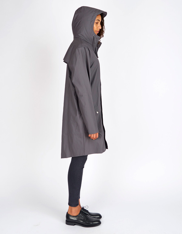 Rains Long Jacket Smoke Rains Long Jacket Smoke