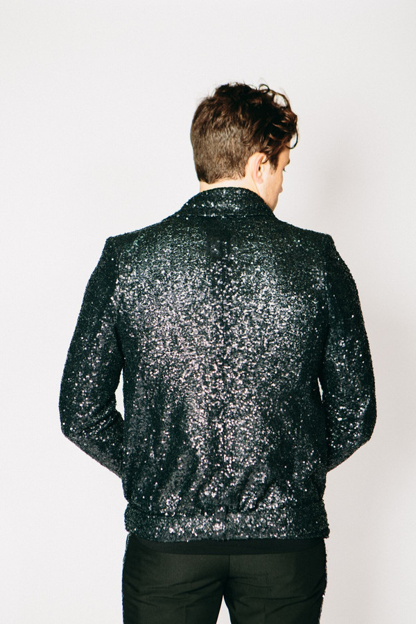 Men's Any Old Iron Sequin Biker Jacket Men's Any Old Iron Sequin Biker Jacket