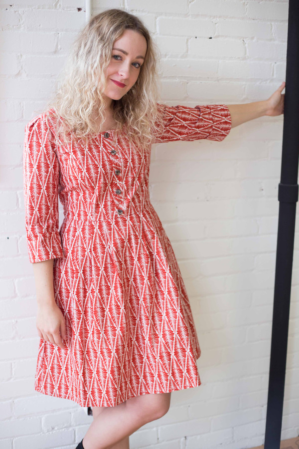 Birds of North America Wood Rail Dress - Burnt Orange Birds of North America Wood Rail Dress - Burnt Orange