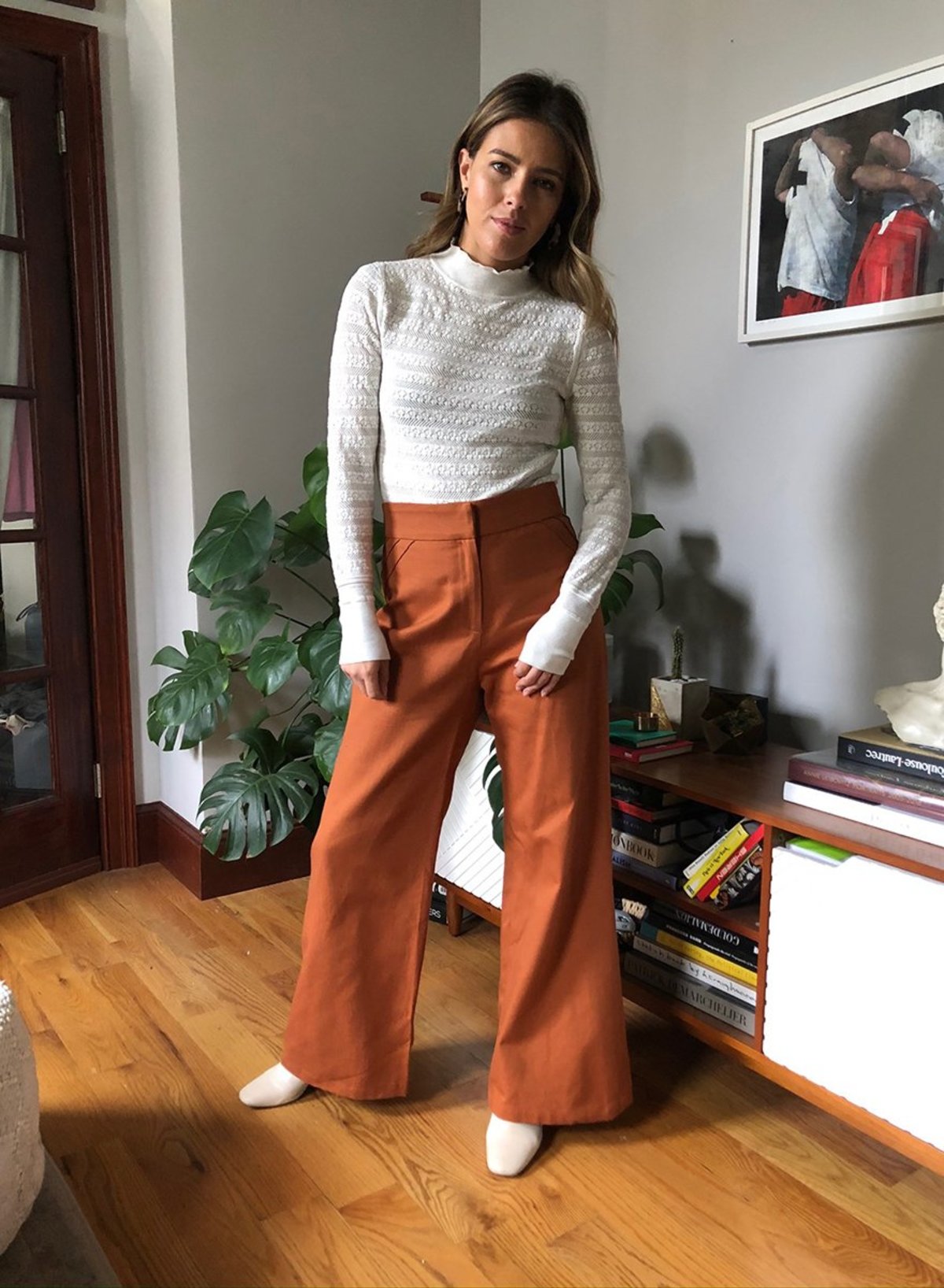 Pre-Loved Meg Wide-leg Cotton Twill 