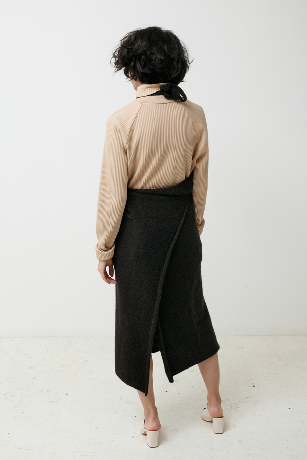 BaseRange Knit Apron Dress - black melange BaseRange Knit Apron Dress - black melange