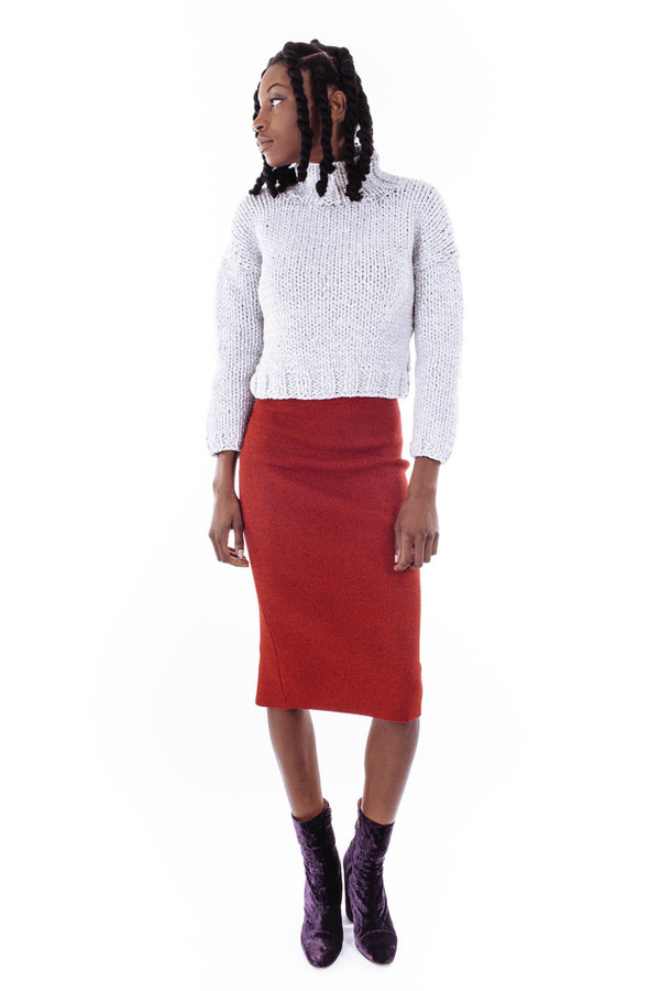 Nanushka Aran Knit Pencil Skirt Nanushka Aran Knit Pencil Skirt