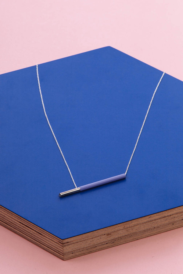 Faux/Real Pocky Necklace (Lavender) Faux/Real Pocky Necklace (Lavender)
