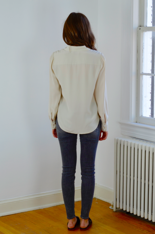 FRAME Denim Victorian Button Up Blouse - Bone FRAME Denim Victorian Button Up Blouse - Bone