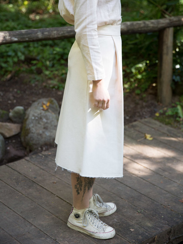 Sunja Link Natural Canvas Skirt Sunja Link Natural Canvas Skirt