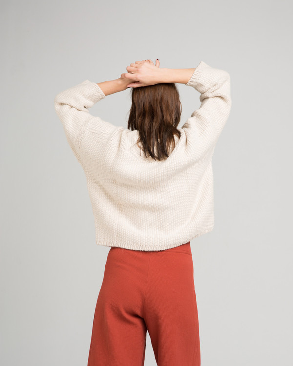 Micaela Greg Woven Stitch Alpaca Sweater Micaela Greg Woven Stitch Alpaca Sweater