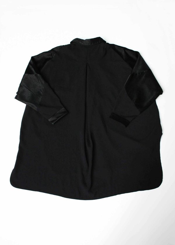 Berenik BLOUSE WIDE SLEEVES BLACK SHINY Berenik BLOUSE WIDE SLEEVES BLACK SHINY