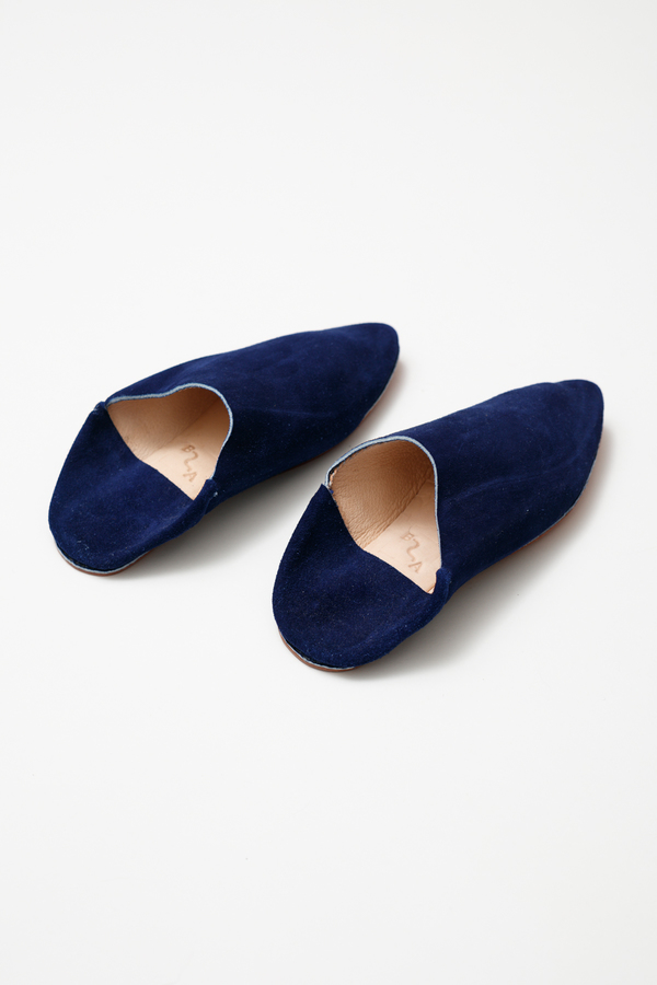 Bronze Age Massa Suede Babouche - navy Bronze Age Massa Suede Babouche - navy