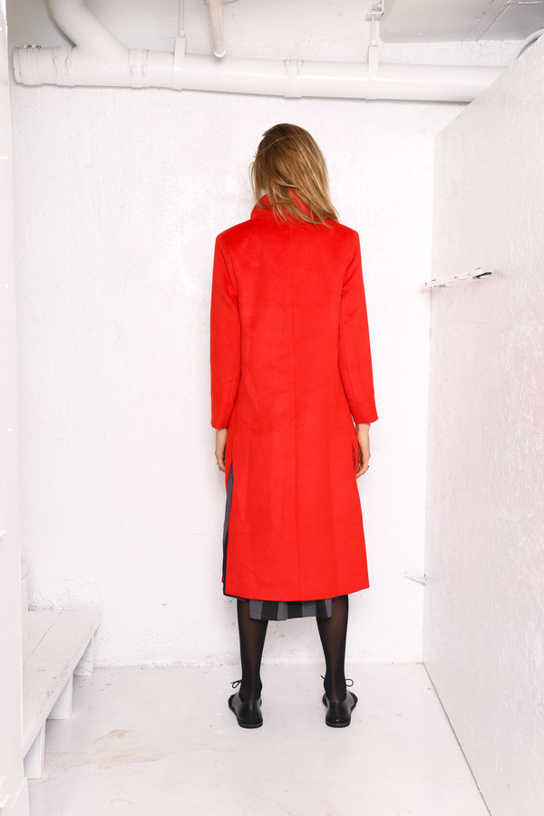 Intentionally Blank LEIF car coat in Red Intentionally Blank LEIF car coat in Red