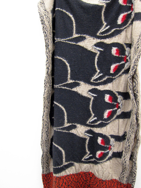 Kapital Compressed Wool Scarf, Bagdad Cat, Beige Kapital Compressed Wool Scarf, Bagdad Cat, Beige