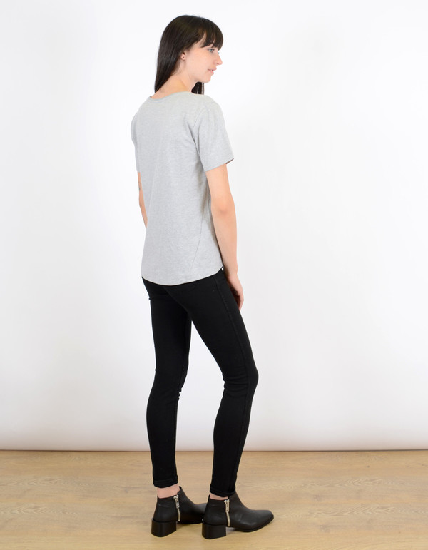 Kowtow Building Block Scoop Tee Grey Marle Kowtow Building Block Scoop Tee Grey Marle