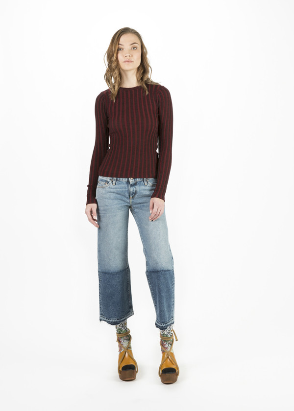 Simon Miller Collis Long Sleeve Rib Tee Simon Miller Collis Long Sleeve Rib Tee