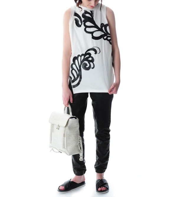 3.1 Phillip Lim Abstract Print Cut-in Tank 3.1 Phillip Lim Abstract Print Cut-in Tank