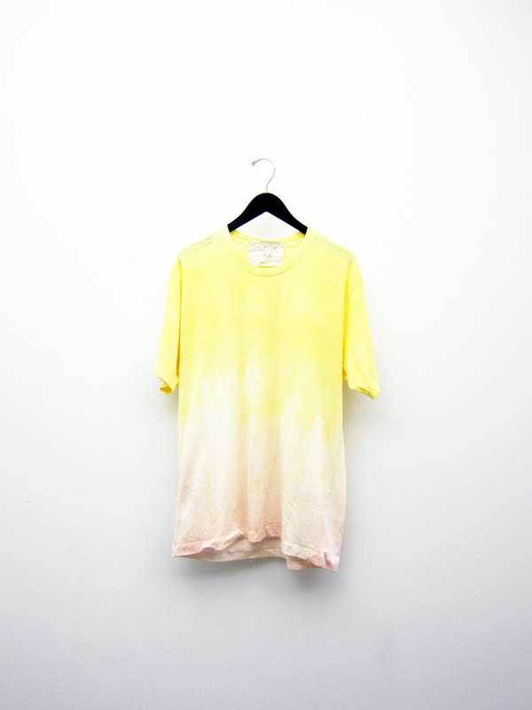Unisex Audrey Louise Reynolds T-Shirt, 1/2 Yellow 1/2 Peach Unisex Audrey Louise Reynolds T-Shirt, 1/2 Yellow 1/2 Peach