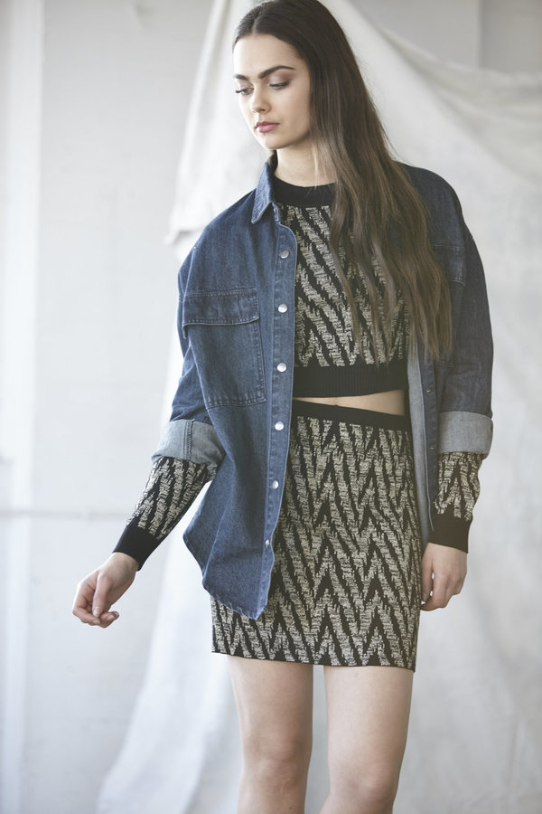 Callahan Chevron Longsleeve Crop Top Callahan Chevron Longsleeve Crop Top
