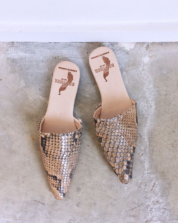 Brother Vellies Python Sister Mules Brother Vellies Python Sister Mules