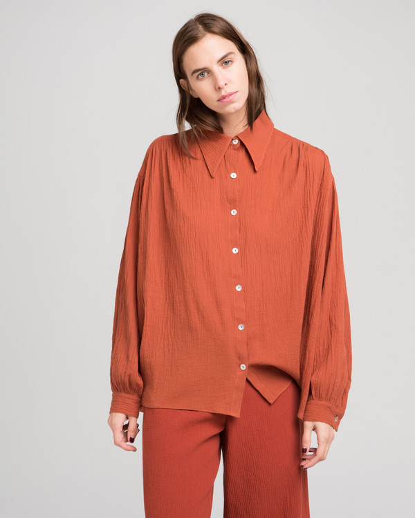 Luisa et la Luna Julie blouse in rust Luisa et la Luna Julie blouse in rust