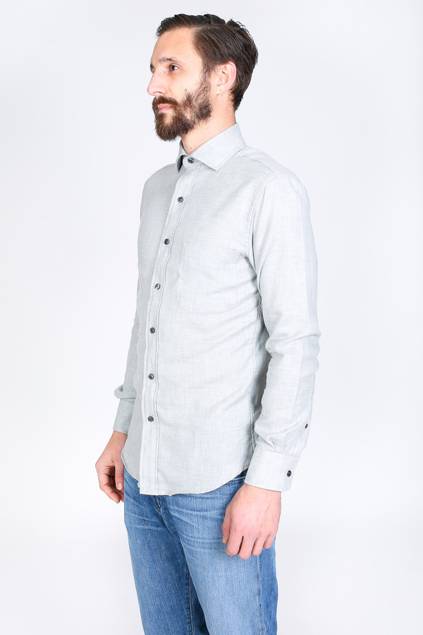 Men's Vert & Vogue Lowell Button-Up in Light Grey Men's Vert & Vogue Lowell Button-Up in Light Grey