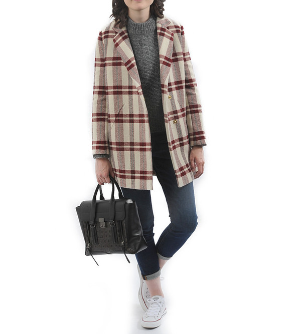 Nanushka Blanket Tweed Winter Coat Nanushka Blanket Tweed Winter Coat