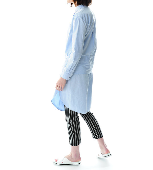 T By Alexander Wang Blue Cotton Poplin Shirt Dress T By Alexander Wang Blue Cotton Poplin Shirt Dress