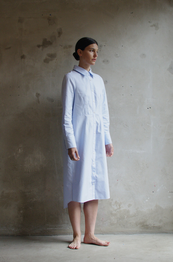 UNIFORME Lin Shirt Dress (Azure Blue) UNIFORME Lin Shirt Dress (Azure Blue)