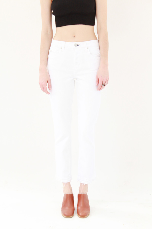 Amo Denim Babe Cropped Sea Salt White Jeans Amo Denim Babe Cropped Sea Salt White Jeans
