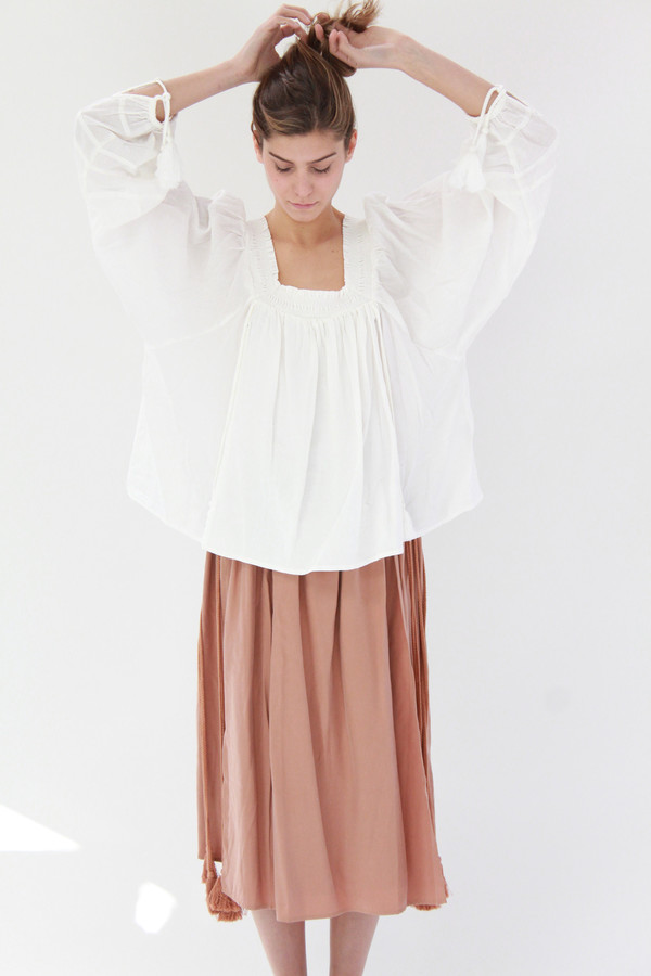 Apiece Apart Glorietta Square Neck Top White Apiece Apart Glorietta Square Neck Top White