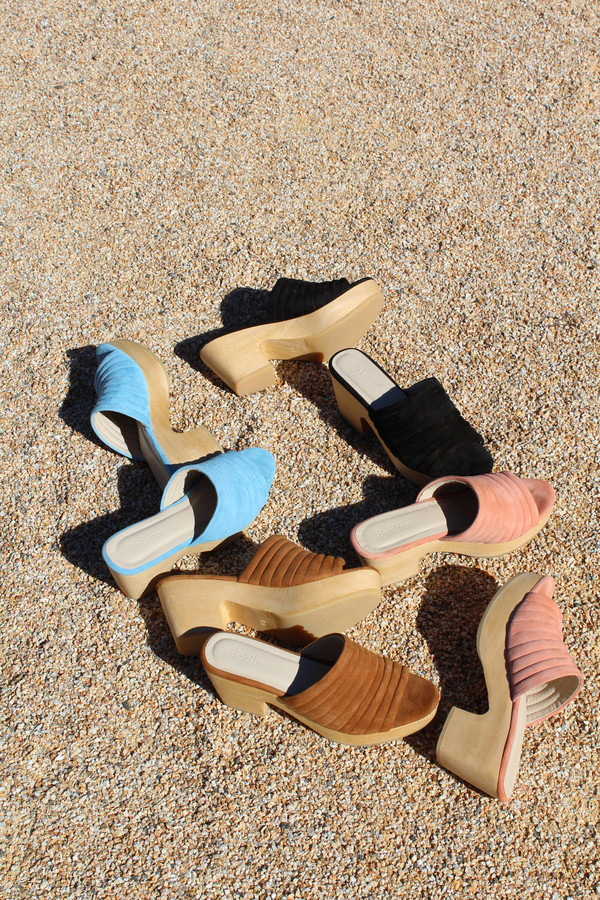 Beklina Suede Ribbed Clog Shrimp Beklina Suede Ribbed Clog Shrimp
