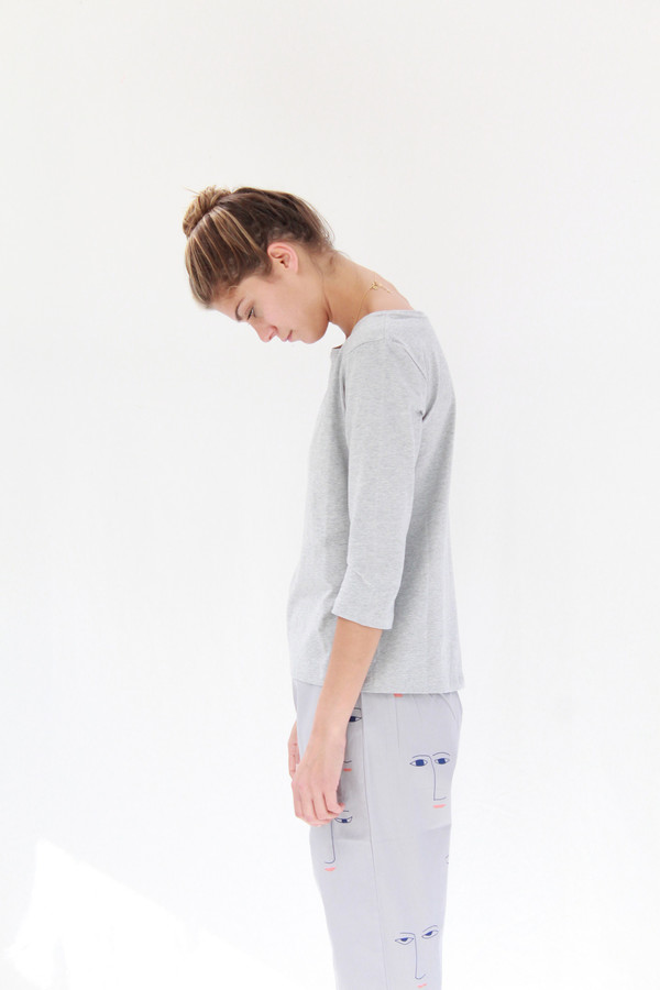 Building Block Boatneck Top Grey Building Block Boatneck Top Grey