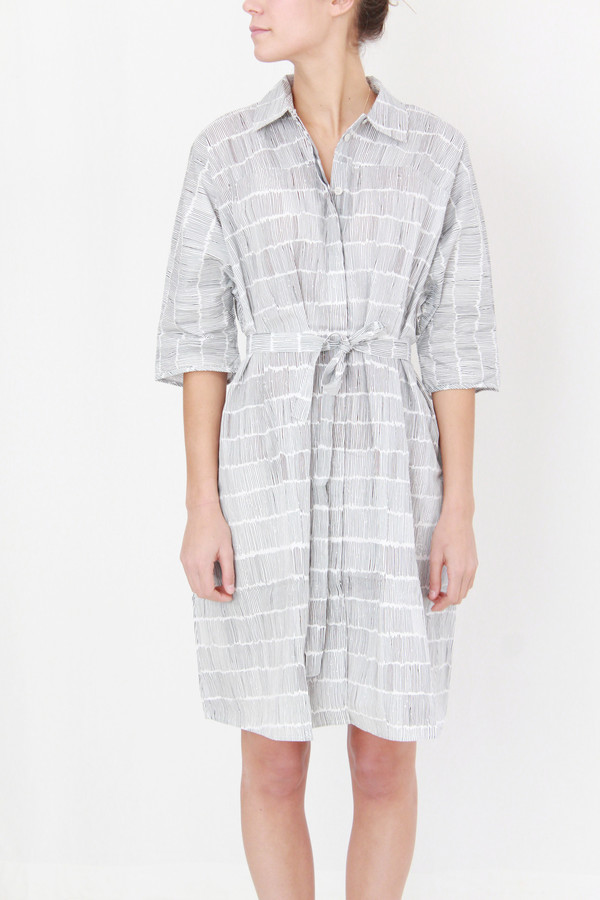 Kowtow Etched Dress Dashes On White Kowtow Etched Dress Dashes On White