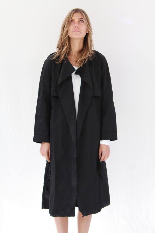 Kowtow Keepsake Trench Coat Black Kowtow Keepsake Trench Coat Black
