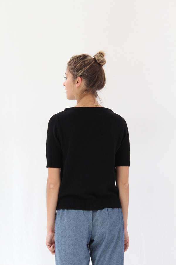 Lina Rennell Cashmere Top Black Lina Rennell Cashmere Top Black