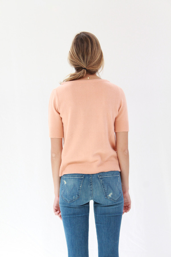 Lina Rennell Cashmere Top Peach Lina Rennell Cashmere Top Peach