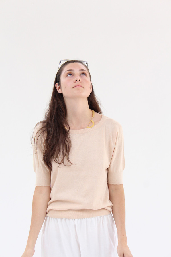 Beklina Cotton Knit Top Cashew Beklina Cotton Knit Top Cashew