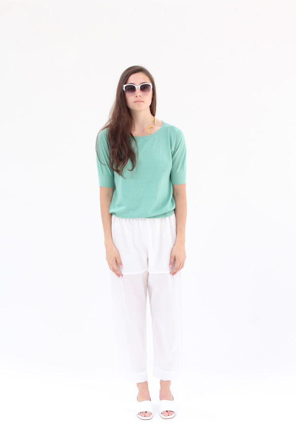 Beklina Cotton Knit Top Jade Beklina Cotton Knit Top Jade