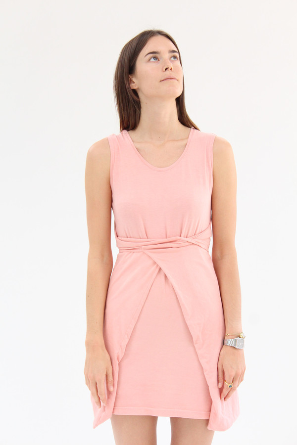 Beklina Criss Cross Jersey Wrap Dress Shrimp Beklina Criss Cross Jersey Wrap Dress Shrimp