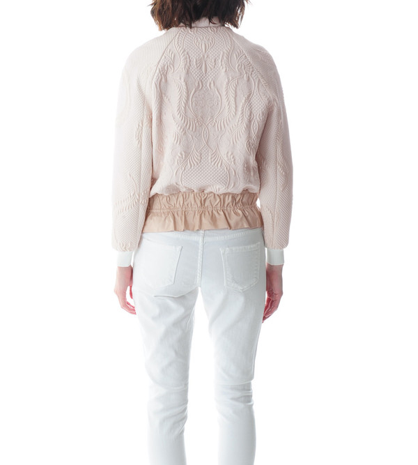 3.1 Phillip Lim Cloque Bomber with Drawstring Cinched Hem 3.1 Phillip Lim Cloque Bomber with Drawstring Cinched Hem