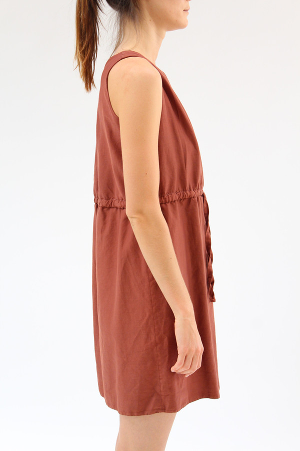 Beklina Hoda Tie Dress Rust Beklina Hoda Tie Dress Rust