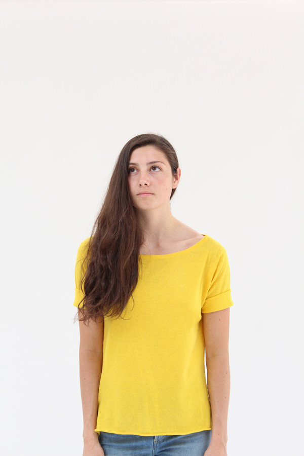 Lina Rennell Knit T Shirt Turmeric Lina Rennell Knit T Shirt Turmeric