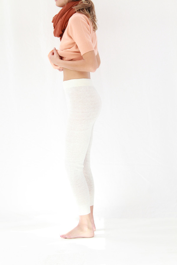 Lina Rennell Linen Knit Sweats White Lina Rennell Linen Knit Sweats White